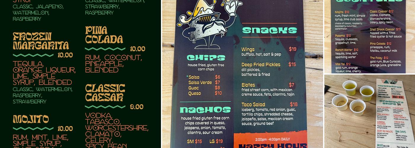 JC’s Tiki Bar Menu