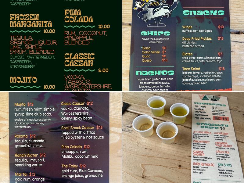 JC’s Tiki Bar Menu