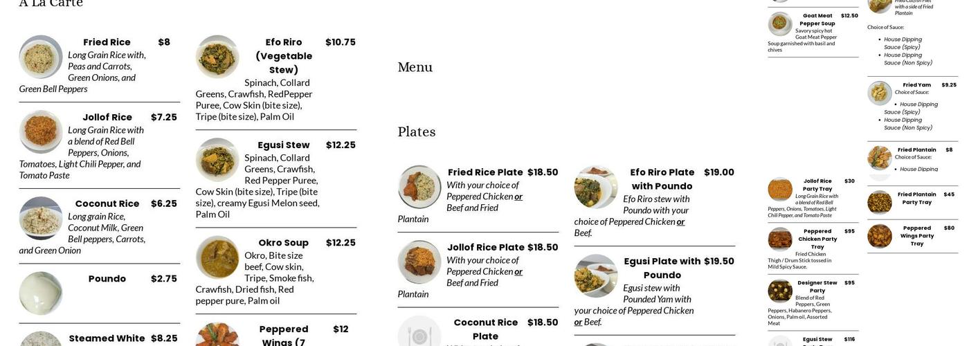 Dupsy's Kitchen Menu