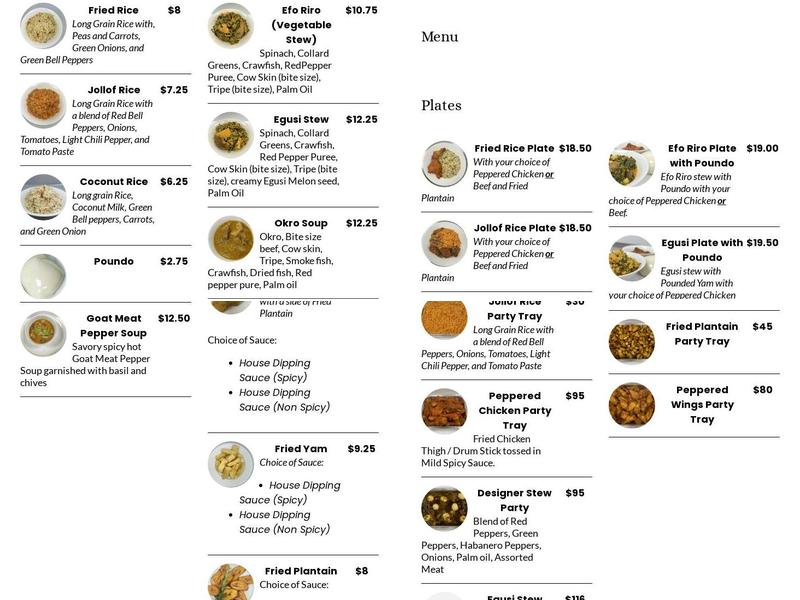 Dupsy's Kitchen Menu