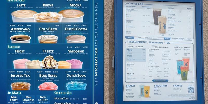 Dutch Bros Coffee Menu