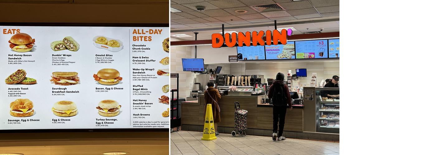 Dunkin' Menu