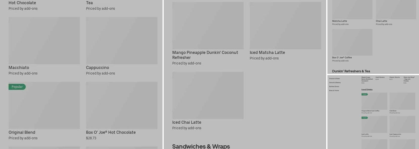 Dunkin' Menu