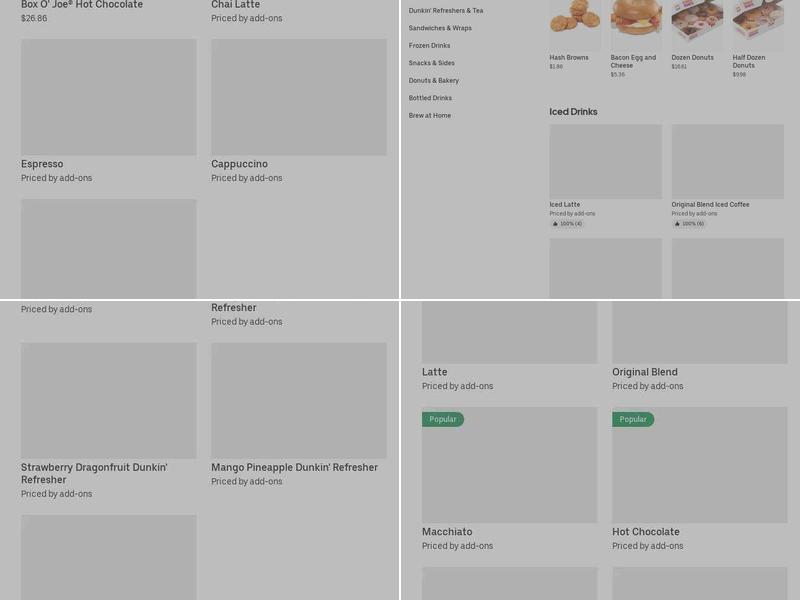 Dunkin' Menu