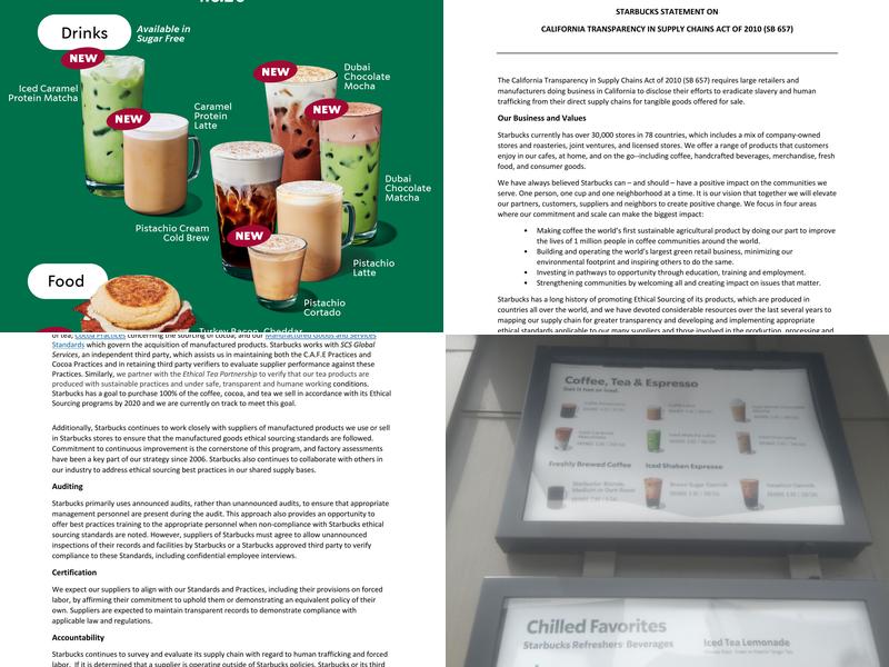 Starbucks Menu