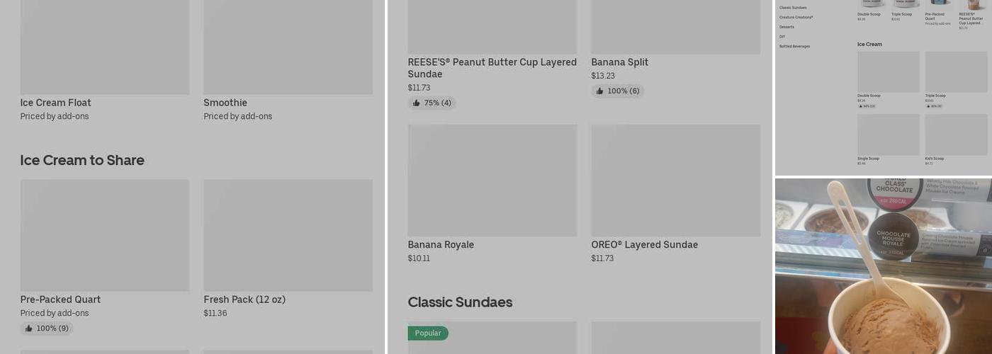 Baskin-Robbins Menu