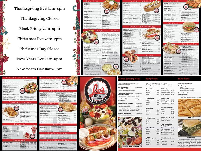 Leo's Coney Island Menu