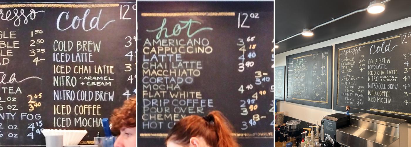 Hub Coffee Menu