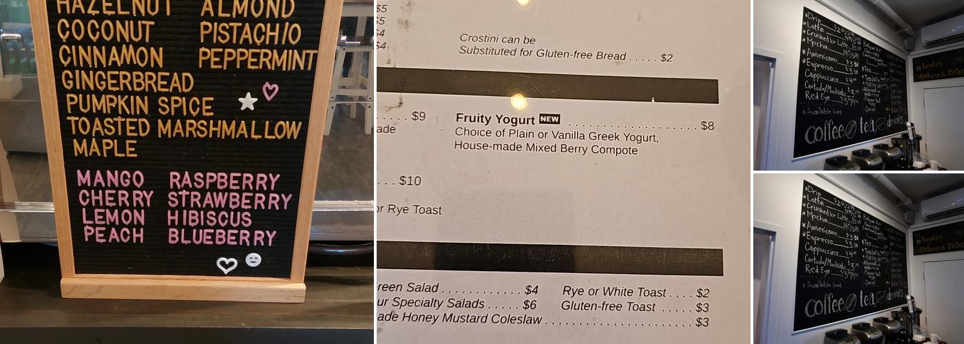 The Gallery - Coffee House & Bistro Menu