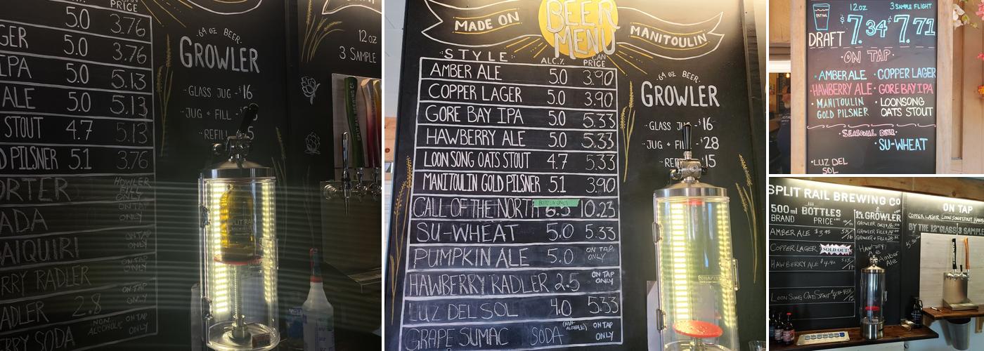 Split Rail Brewing Co. Menu