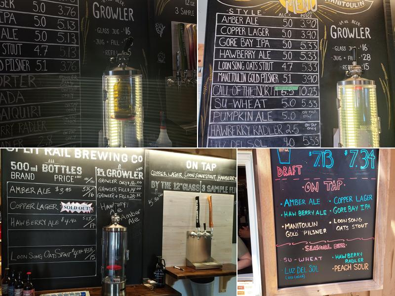 Split Rail Brewing Co. Menu