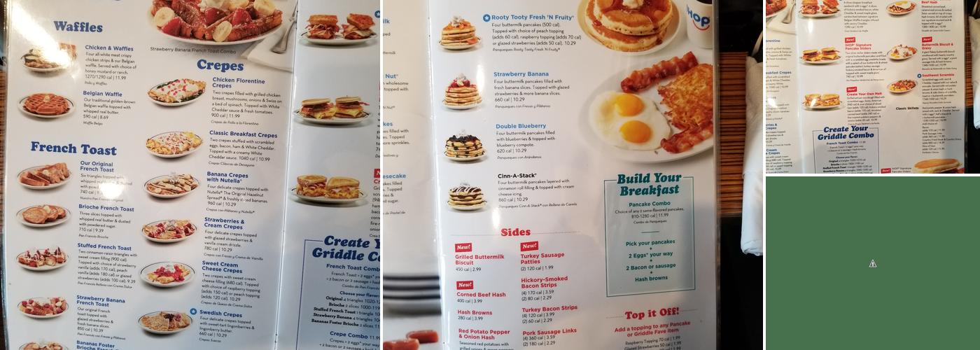 IHOP Menu