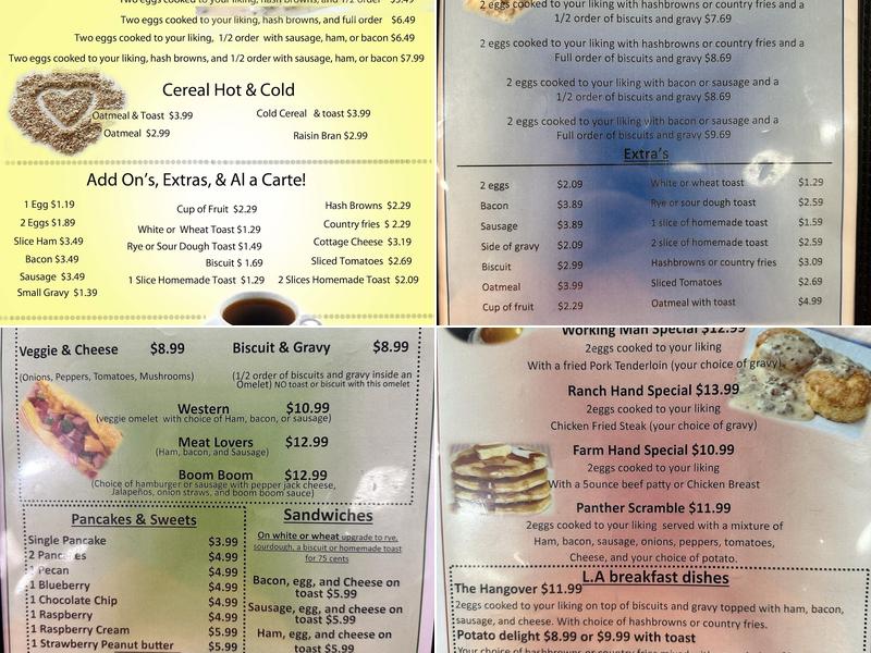 L.A. Cafe Menu