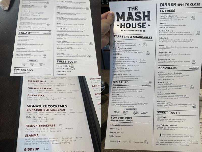 The MASH House Menu