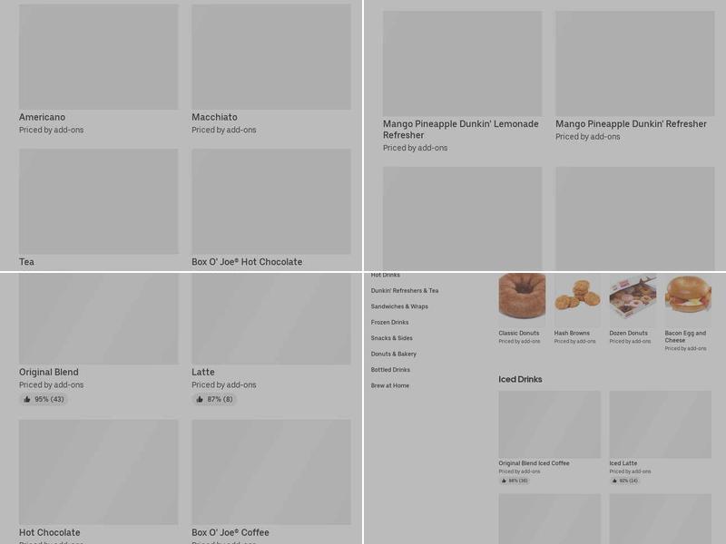 Dunkin' Menu
