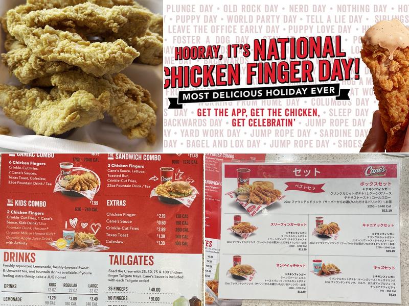 Raising Cane's Chicken Fingers Menu