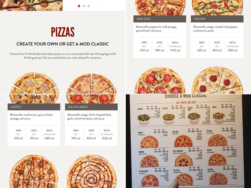 MOD Pizza Menu