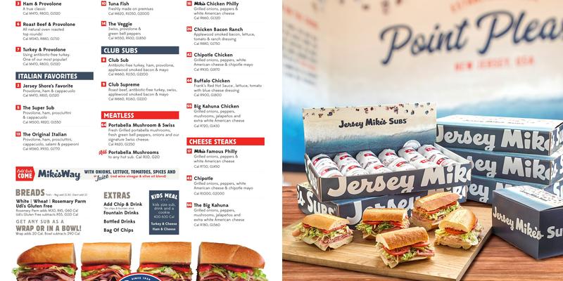 Jersey Mike's Subs Menu