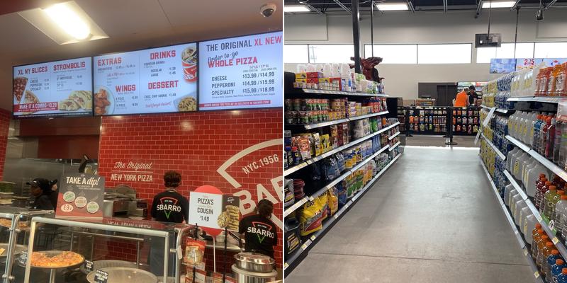 Turkey Hill/ Sbarro Menu