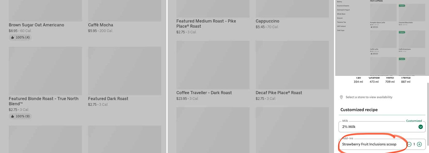 Starbucks Menu