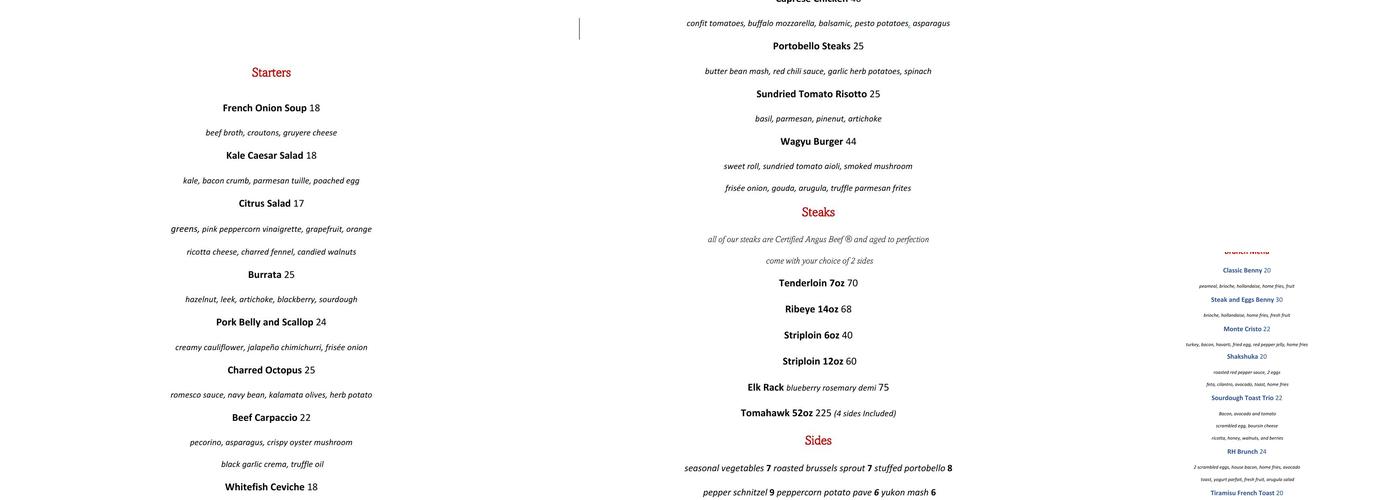 Curds n’ Whey Menu