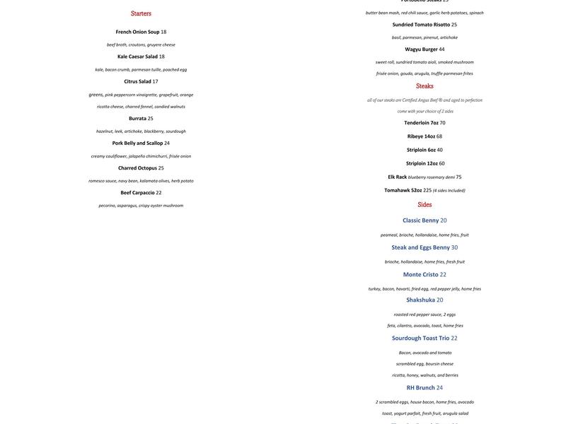 Curds n’ Whey Menu