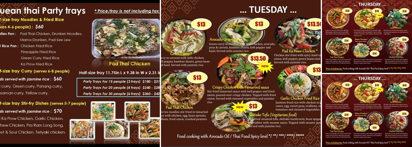 Ruean Thai Menu