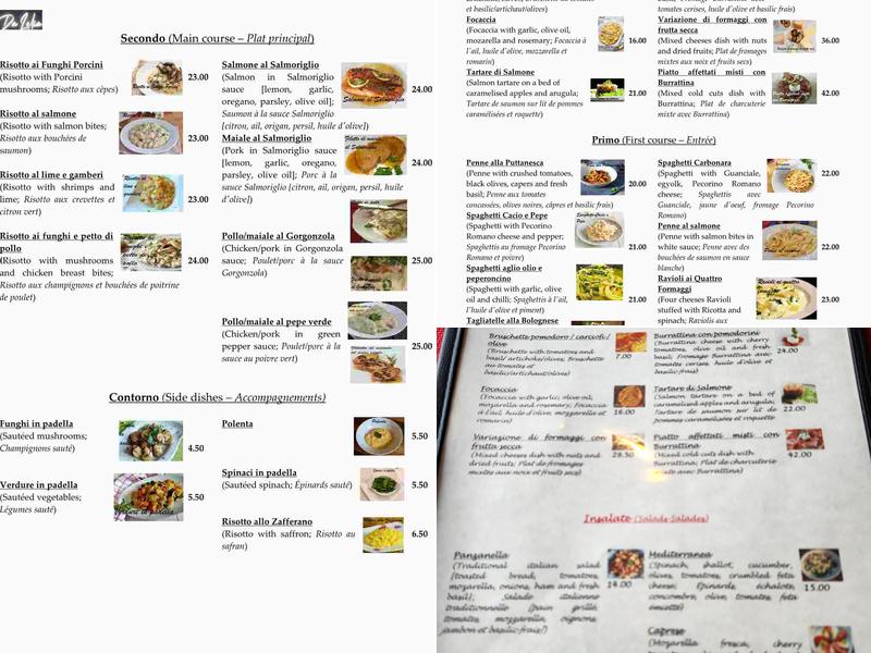 Da Lelia Menu