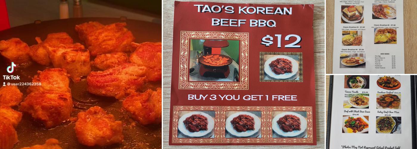 Chef Tao's restaurant Menu