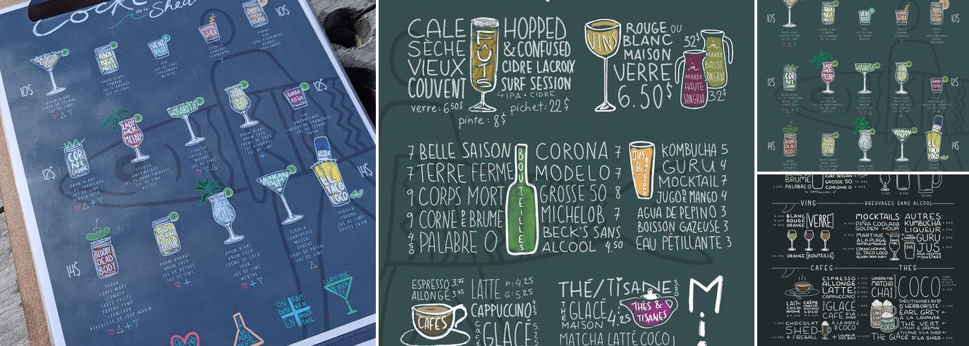 La Shed Surf Bar Menu