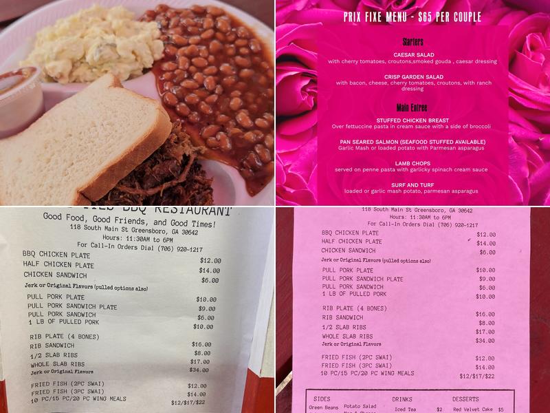 Family Ties BBQ & Seafood Restaurant Menu