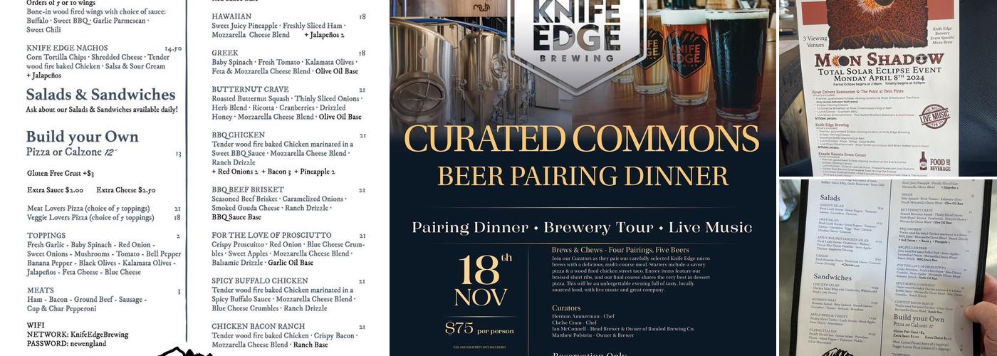 Knife Edge Brewing Menu