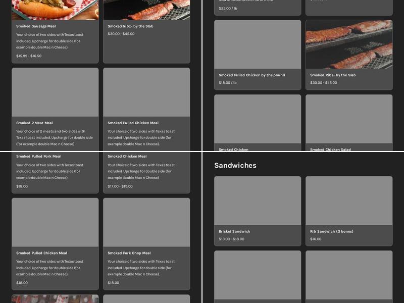 PhatBoy'z Smokehouse Menu