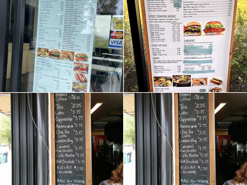 Centennial Beach Cafe Menu