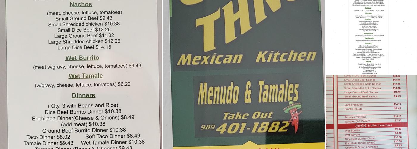 Cruz Thru Mexican Kitchen Menu
