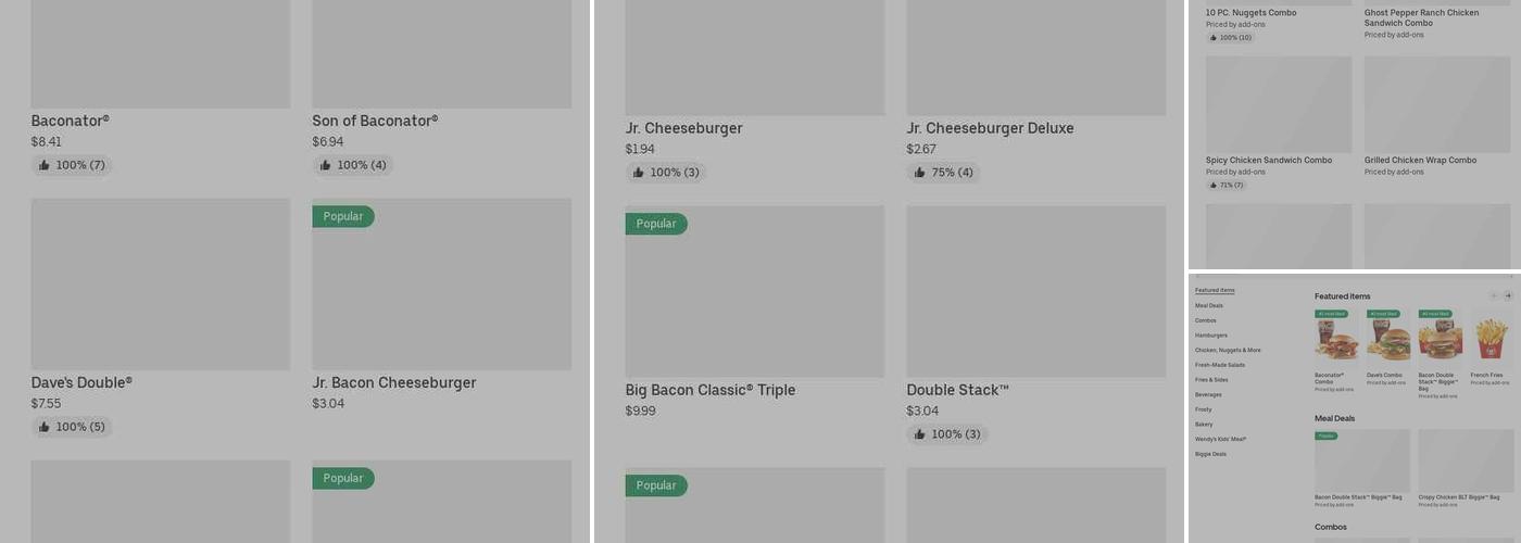 Wendy's Menu