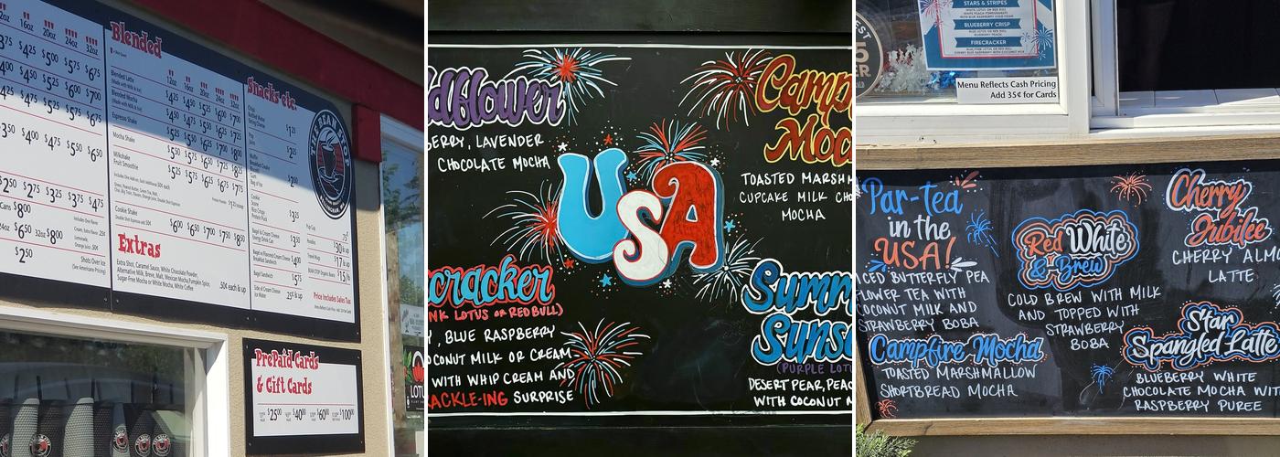 The Bean Stop 2 Menu