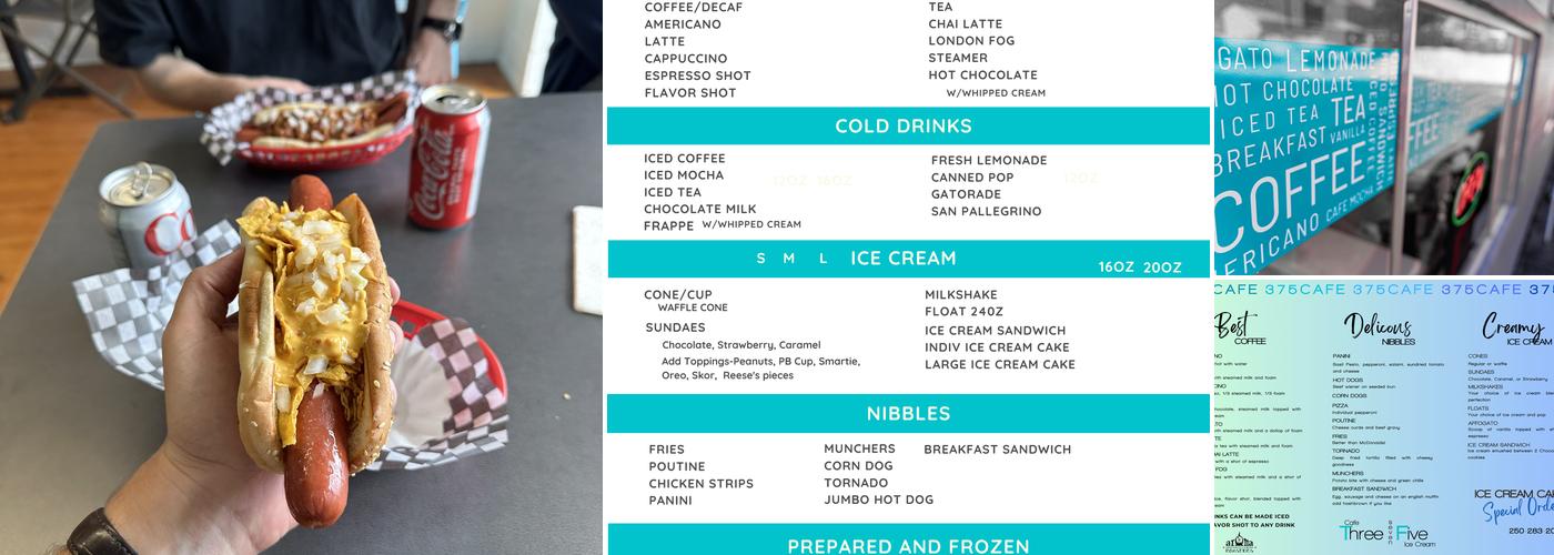 Three7Five Cafe Menu