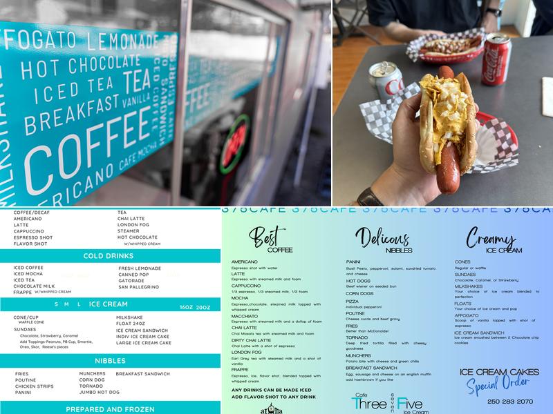 Three7Five Cafe Menu