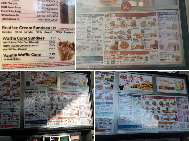Sonic Drive-In Menu
