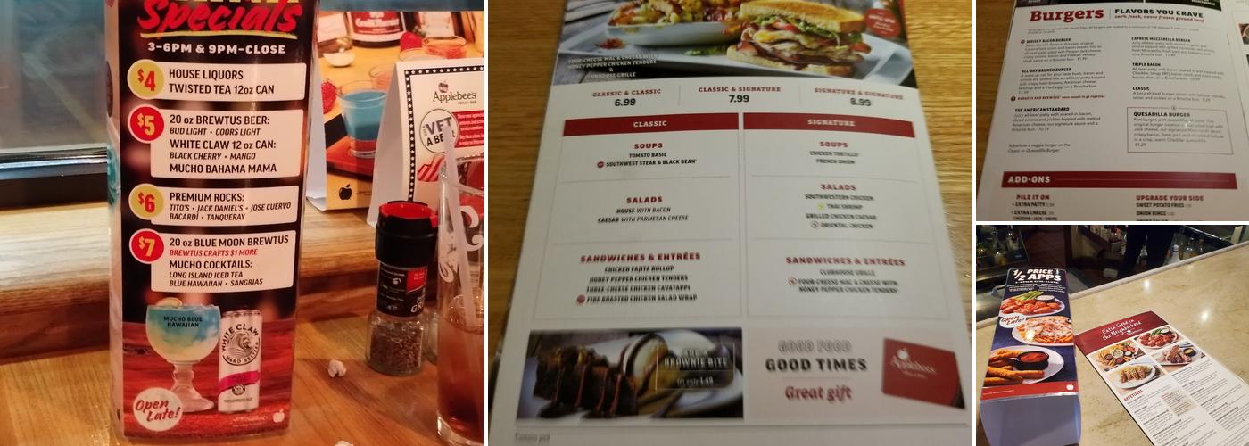 Applebee's Grill + Bar Menu