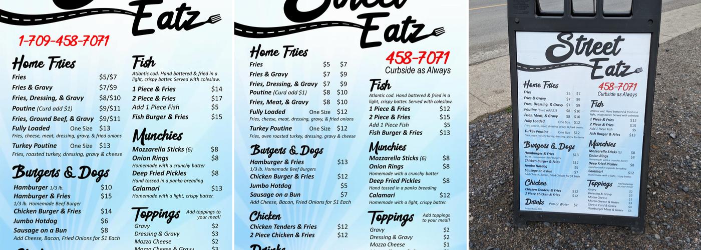Street Eatz Menu