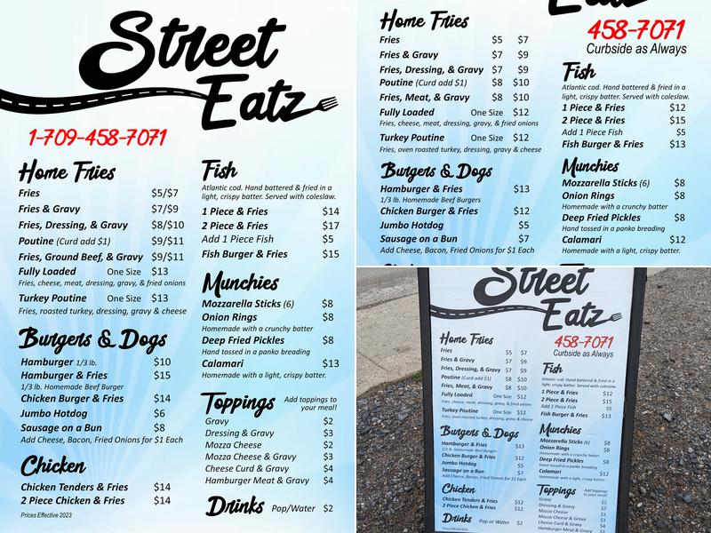 Street Eatz Menu