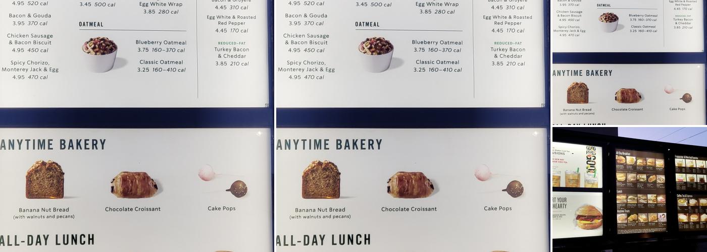 Starbucks Menu