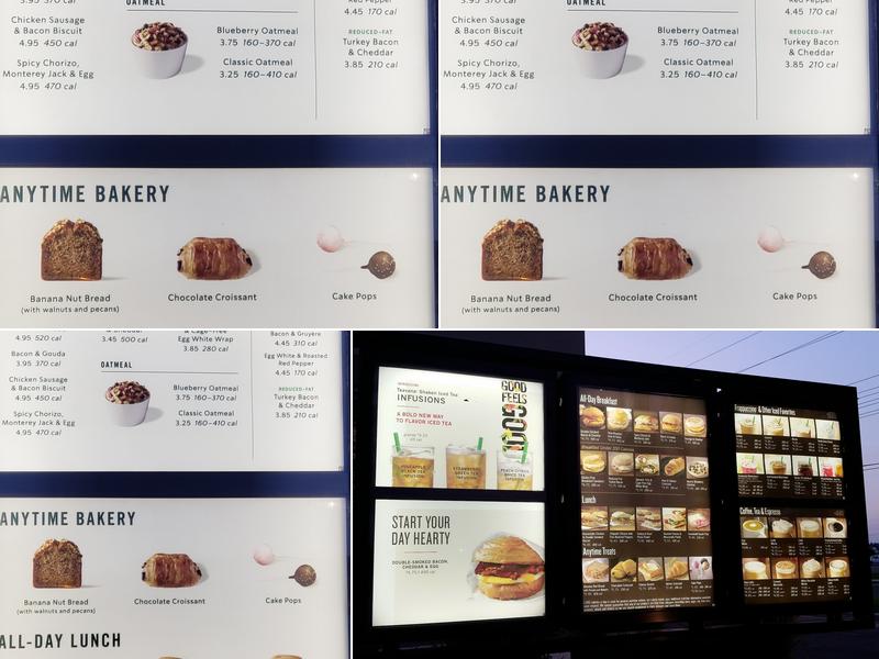 Starbucks Menu