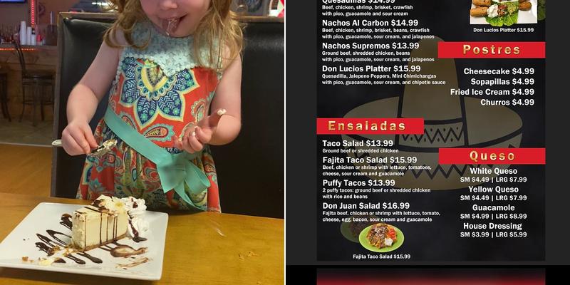 Don Lucio's Bar and Grill Menu