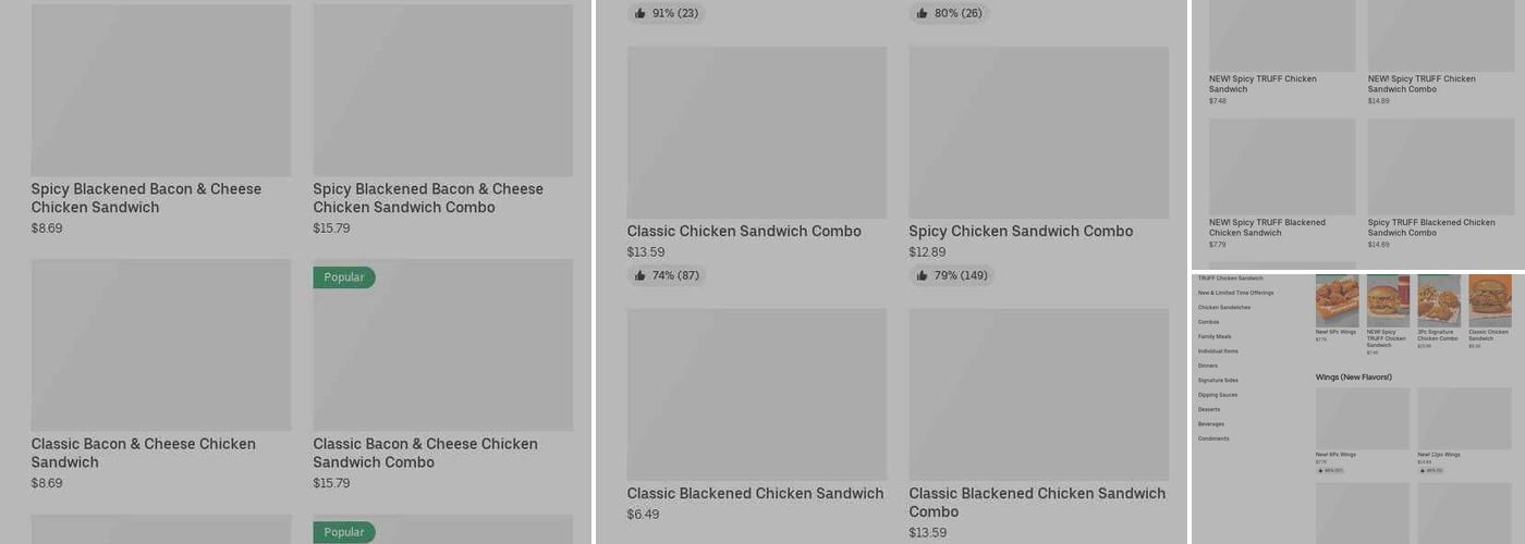 Popeyes Louisiana Kitchen Menu