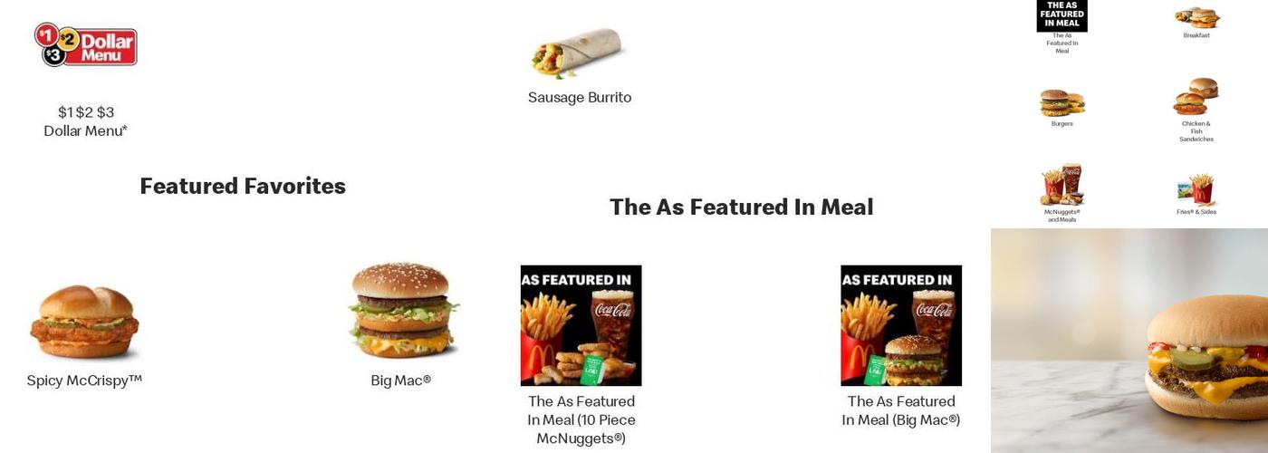 McDonald's Menu