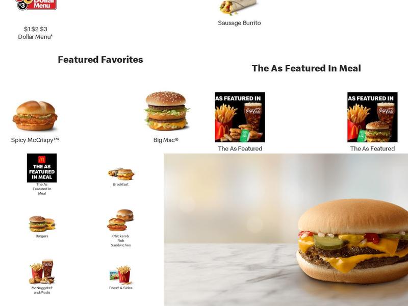 McDonald's Menu