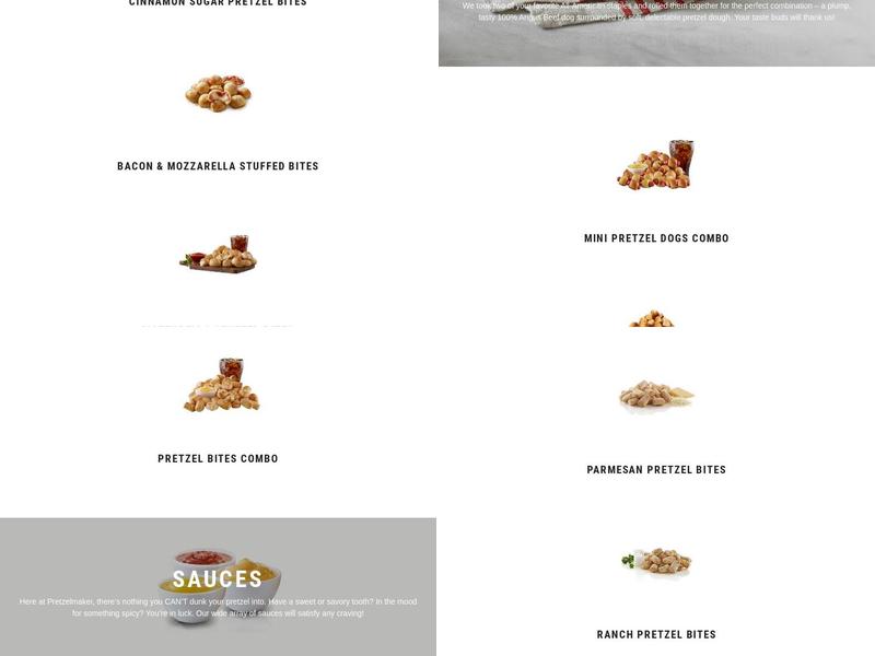 Pretzelmaker Menu